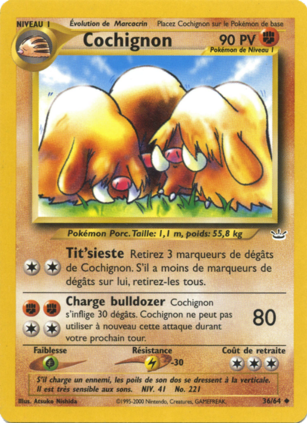 Cochignon 36 — Neo Revelation (French Pokémon TCG card)