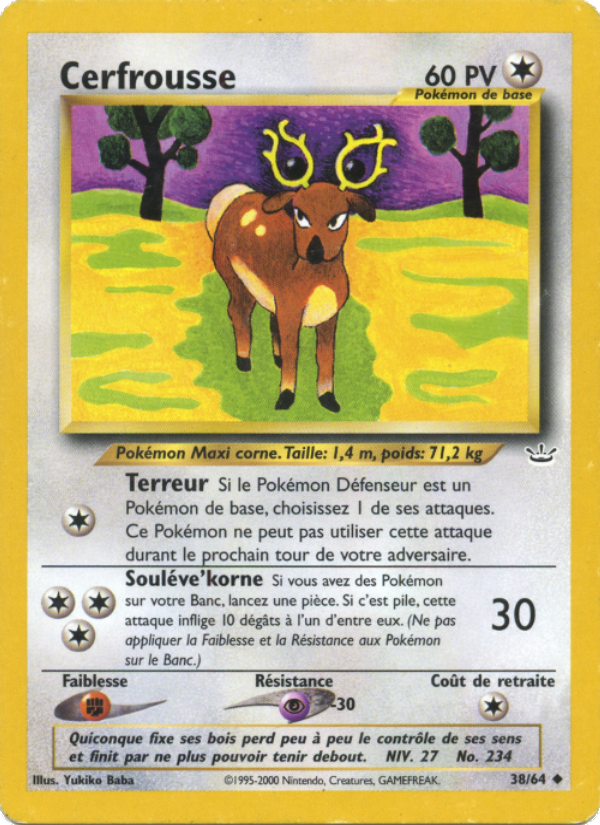 Cerfrousse 38 — Neo Revelation (French Pokémon TCG card)