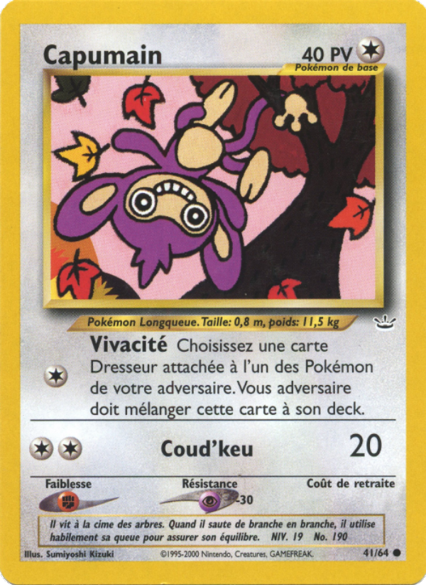 Capumain 41 — Neo Revelation (French Pokémon TCG card)