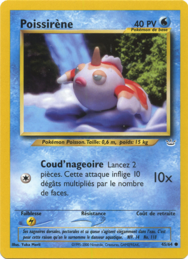 Poissirène 45 — Neo Revelation (French Pokémon TCG card)