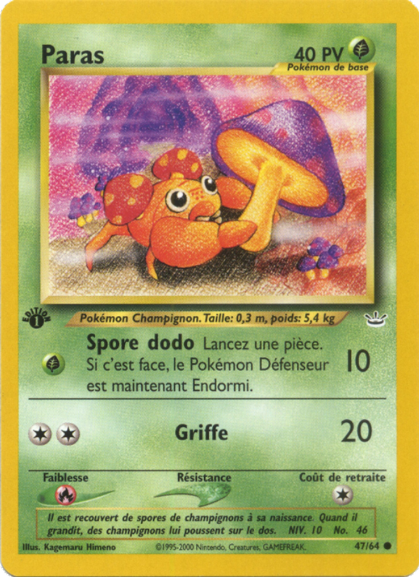Paras 47 — Neo Revelation (French Pokémon TCG card)