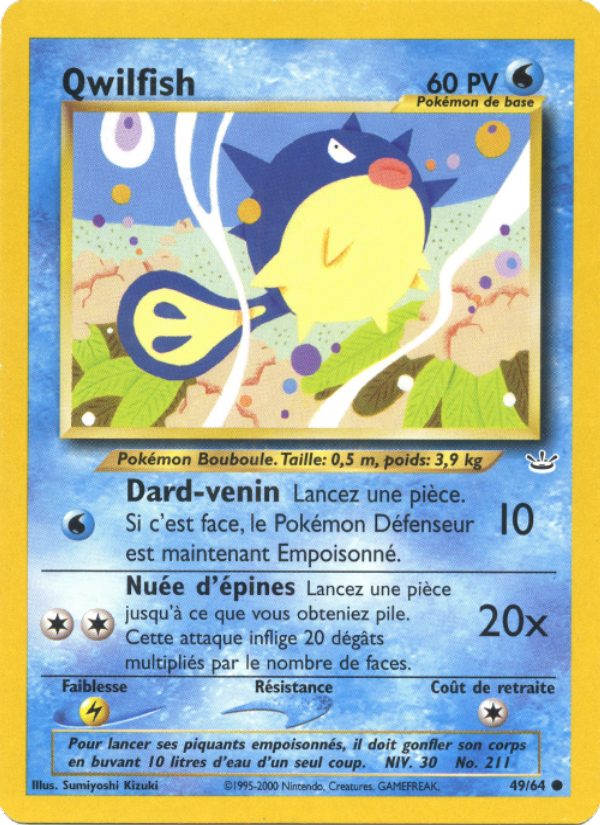 Qwilfish 49 — Neo Revelation (French Pokémon TCG card)