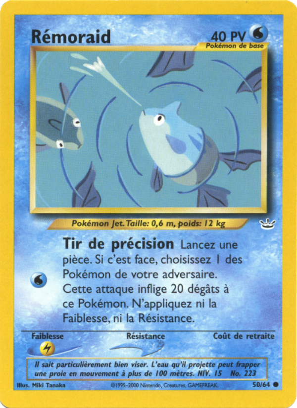 Rémoraid 50 — Neo Revelation (French Pokémon TCG card)