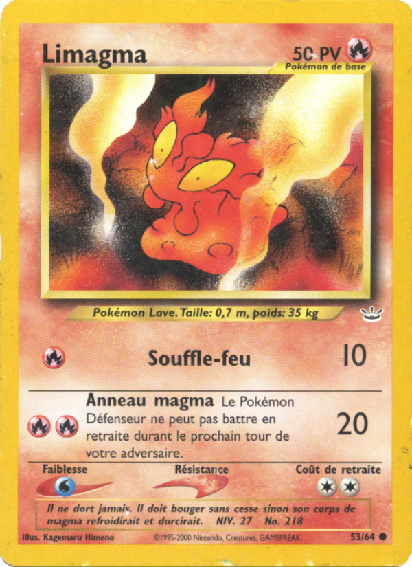 Limagma 53 — Neo Revelation (French Pokémon TCG card)