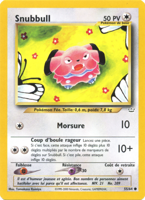 Snubbull 55 — Neo Revelation (French Pokémon TCG card)