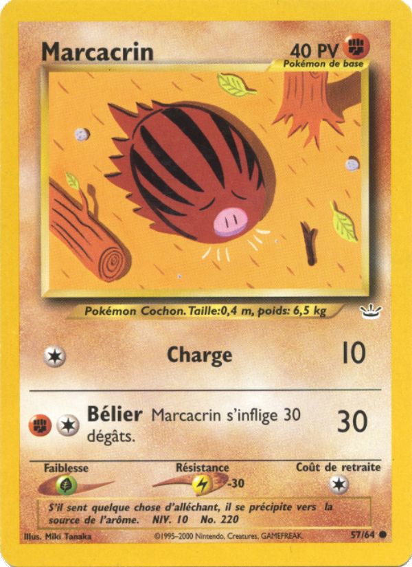 Marcacrin 57 — Neo Revelation (French Pokémon TCG card)