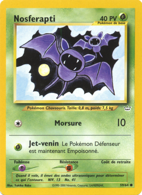 Nosferapti 59 — Neo Revelation (French Pokémon TCG card)