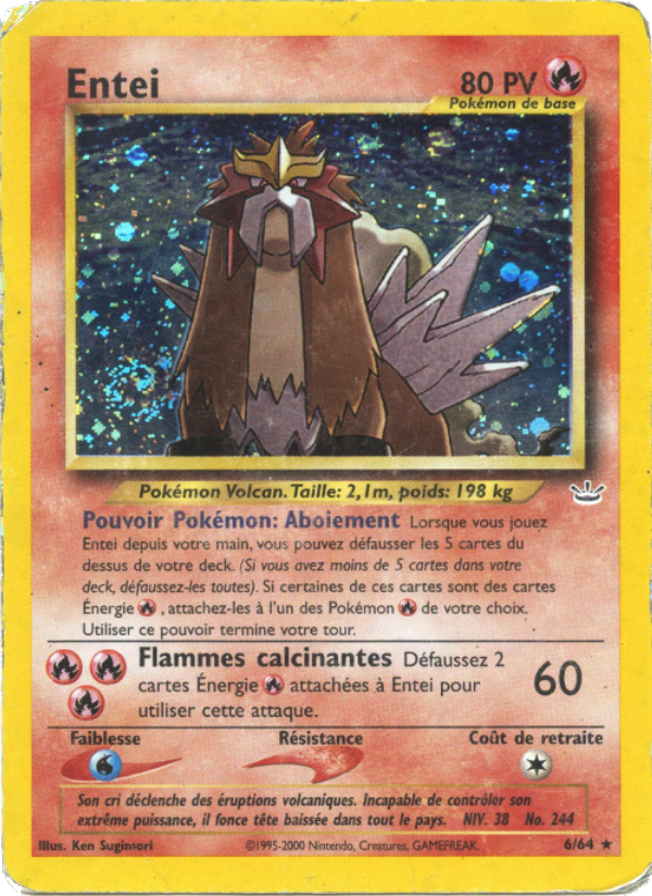 Entei 6 — Neo Revelation (French Pokémon TCG card)