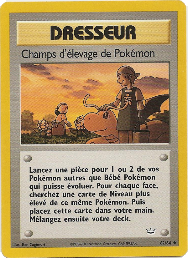 Champs d'élevage de Pokémon 62 — Neo Revelation (French Pokémon TCG card)