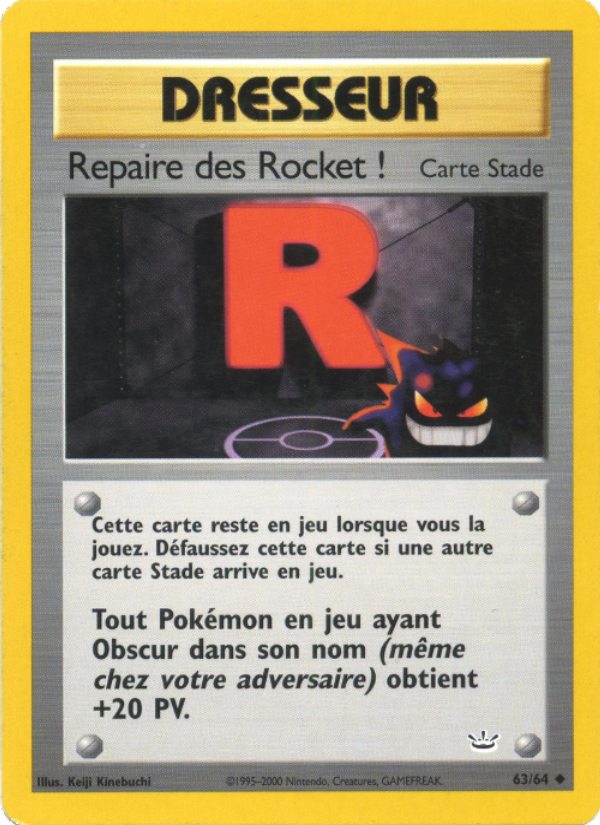 Repaire des Rocket ! 63 — Neo Revelation (French Pokémon TCG card)