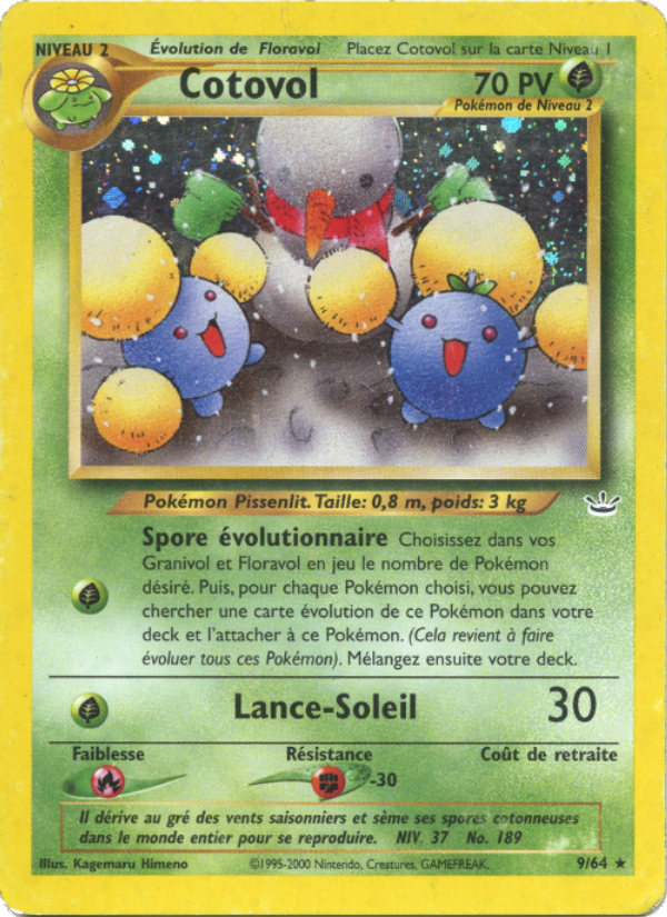 Cotovol 9 — Neo Revelation (French Pokémon TCG card)