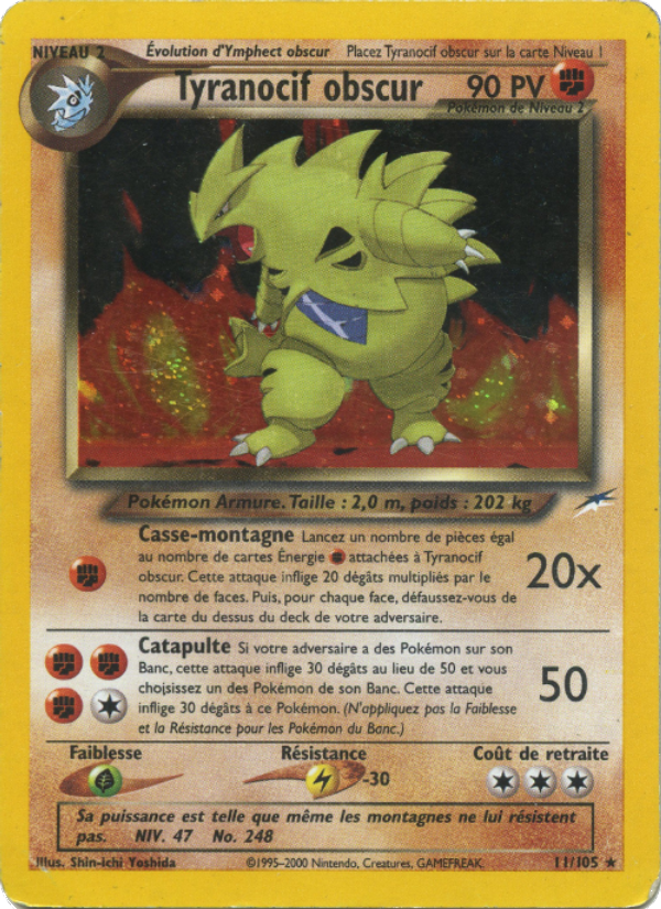 Tyranocif obscur 11 — Neo Destiny (French Pokémon TCG card)