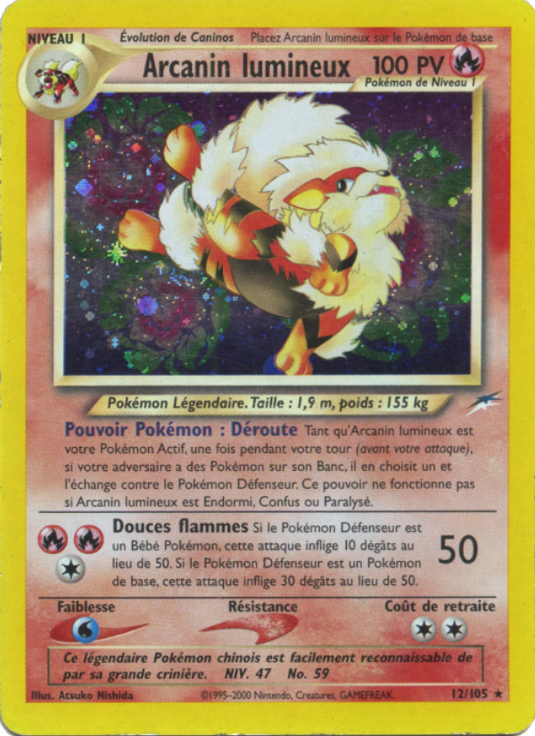 Arcanin lumineux 12 — Neo Destiny (French Pokémon TCG card)