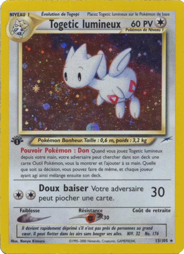 Togetic lumineux 15 — Neo Destiny (French Pokémon TCG card)
