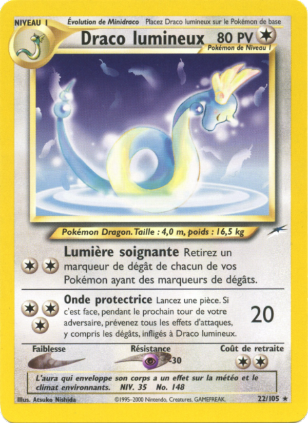 Draco lumineux 22 — Neo Destiny (French Pokémon TCG card)