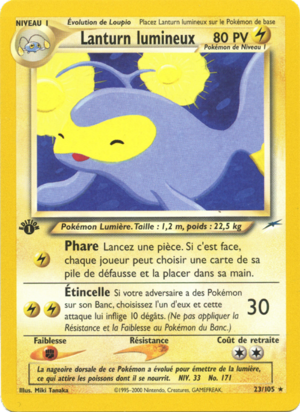 Lanturn lumineux 23 — Neo Destiny (French Pokémon TCG card)