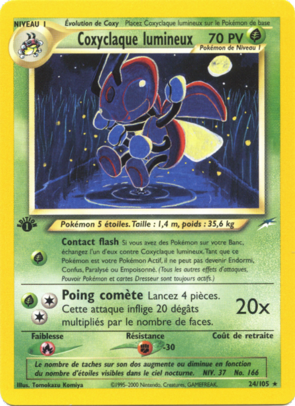 Coxyclaque lumineux 24 — Neo Destiny (French Pokémon TCG card)