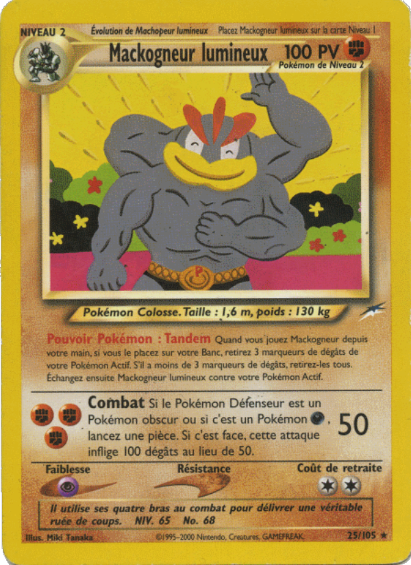 Mackogneur lumineux 25 — Neo Destiny (French Pokémon TCG card)