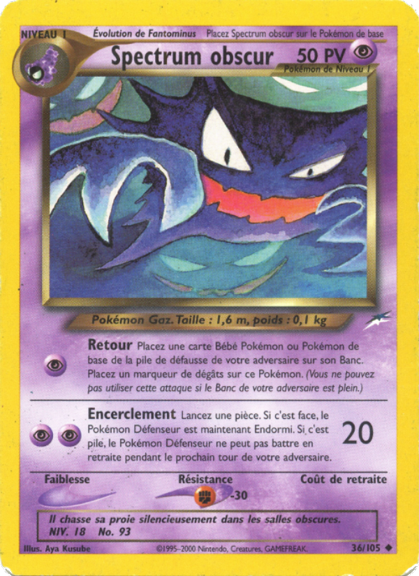 Spectrum obscur 36 — Neo Destiny (French Pokémon TCG card)