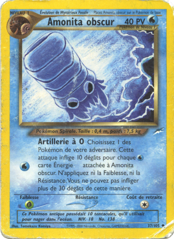 Amonita obscur 37 — Neo Destiny (French Pokémon TCG card)