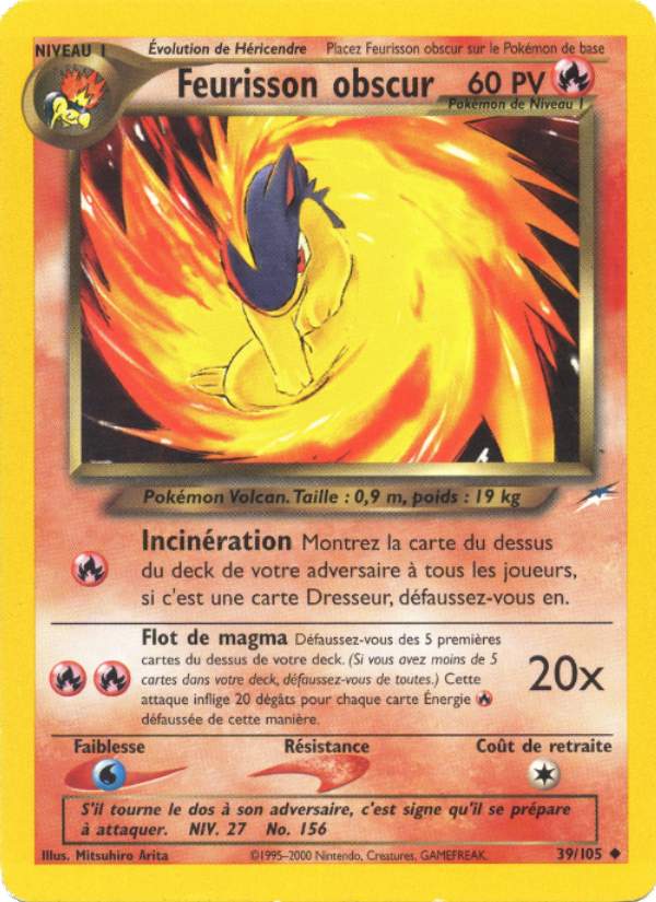 Feurisson obscur 39 — Neo Destiny (French Pokémon TCG card)
