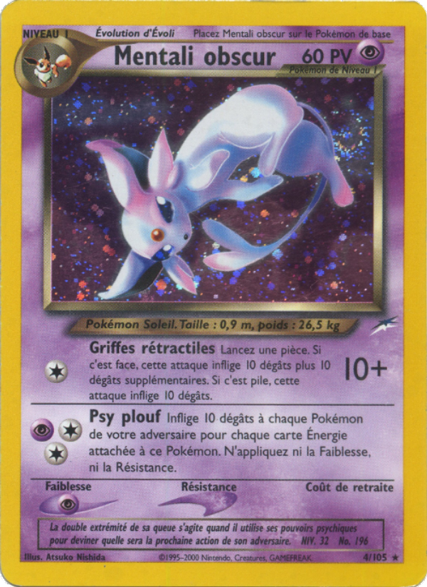 Mentali obscur 4 — Neo Destiny (French Pokémon TCG card)