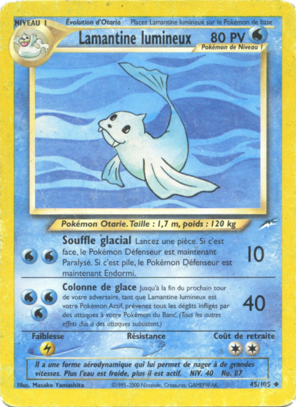 Lamantine lumineux 45 — Neo Destiny (French Pokémon TCG card)