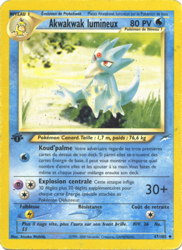 Akwakwak lumineux 47 — Neo Destiny (French Pokémon TCG card)