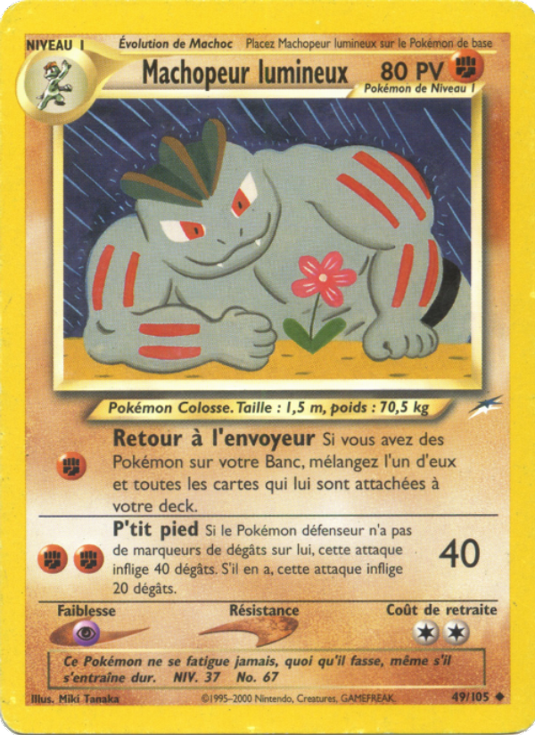 Machopeur lumineux 49 — Neo Destiny (French Pokémon TCG card)