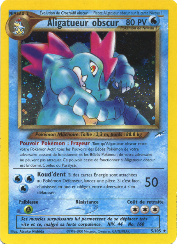 Aligatueur obscur 5 — Neo Destiny (French Pokémon TCG card)