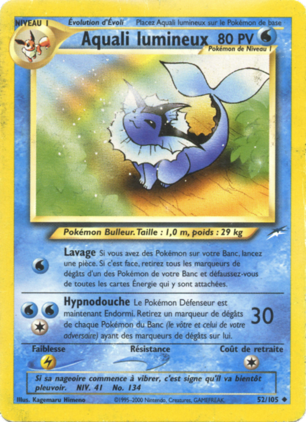 Aquali lumineux 52 — Neo Destiny (French Pokémon TCG card)