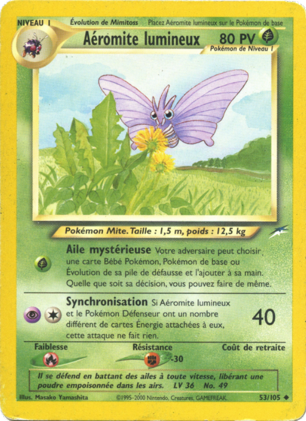 Aéromite lumineux 53 — Neo Destiny (French Pokémon TCG card)