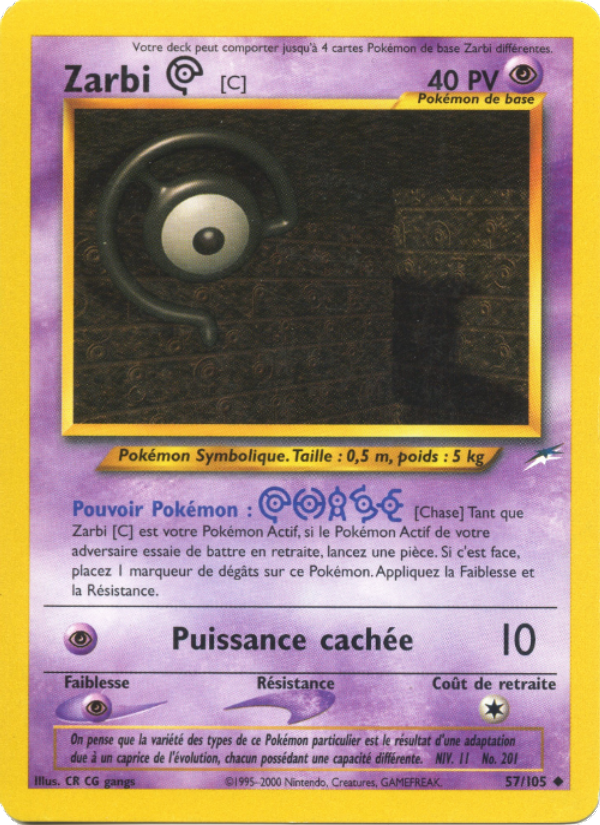 Zarbi C 57 — Neo Destiny (French Pokémon TCG card)