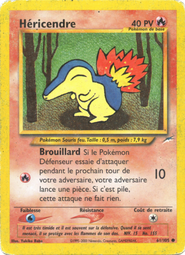 Héricendre 61 — Neo Destiny (French Pokémon TCG card)