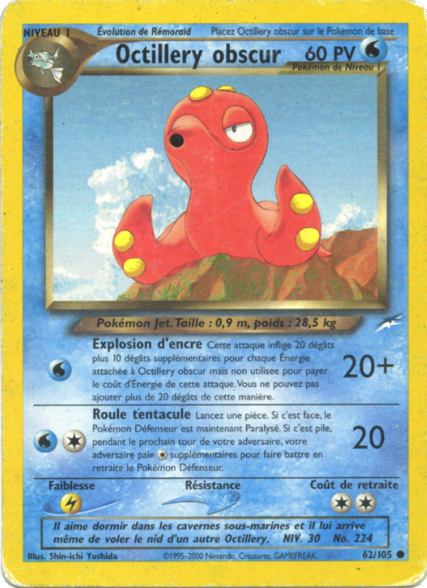 Octillery obscur 62 — Neo Destiny (French Pokémon TCG card)