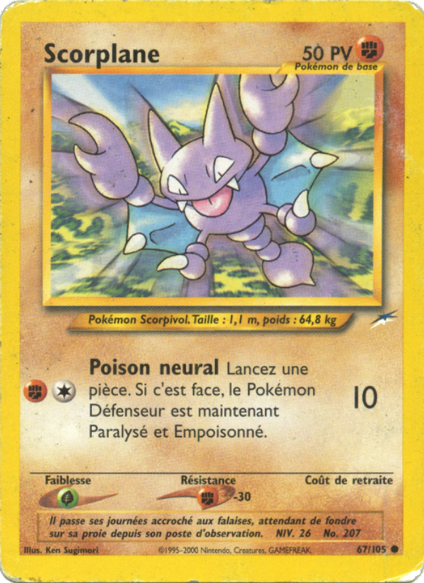 Scorplane 67 — Neo Destiny (French Pokémon TCG card)