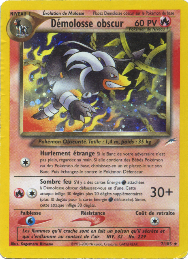 Démolosse obscur 7 — Neo Destiny (French Pokémon TCG card)