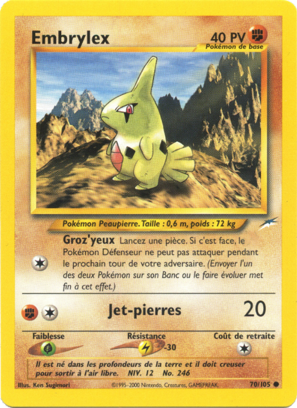 Embrylex 70 — Neo Destiny (French Pokémon TCG card)