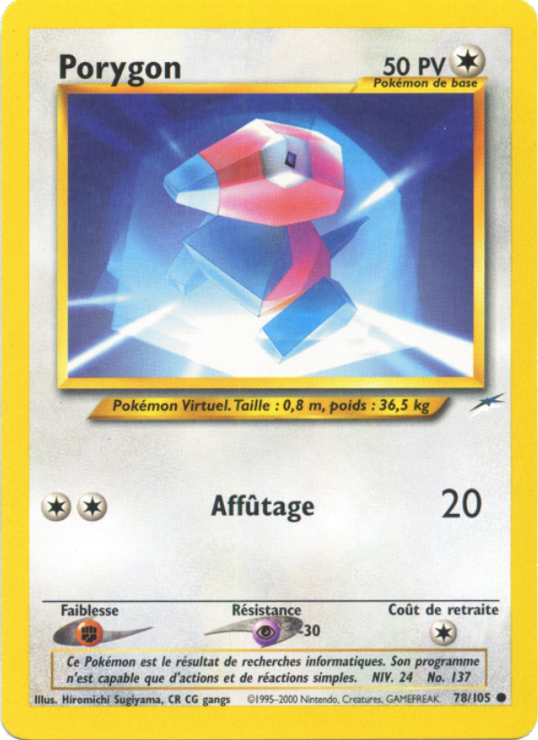 Porygon 78 — Neo Destiny (French Pokémon TCG card)