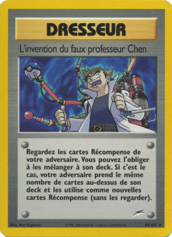 L'invention du faux professeur Chen 94 — Neo Destiny (French Pokémon TCG card)