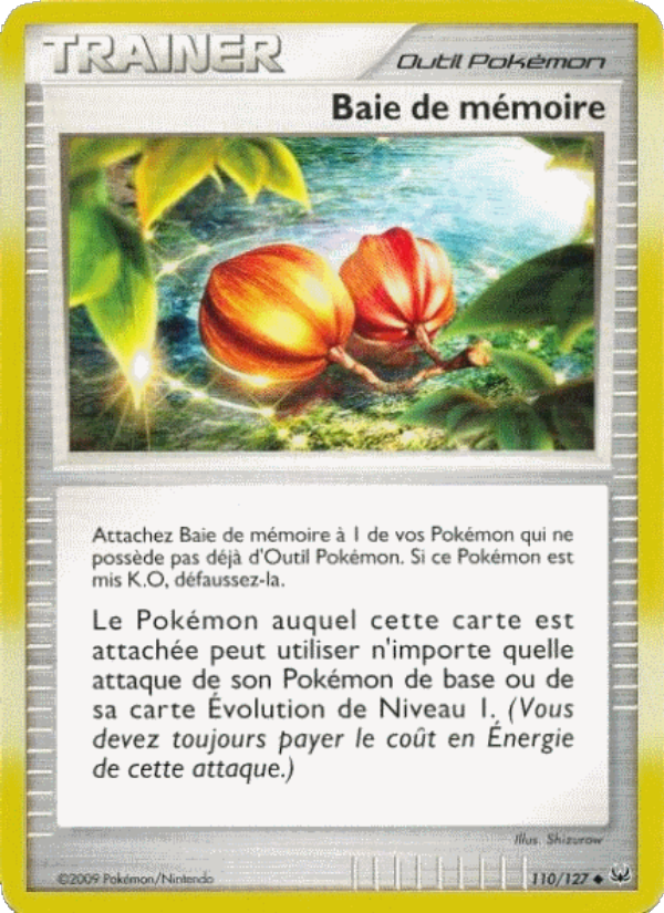 Baie de mémoire 110 — Platinum (French Pokémon TCG card)