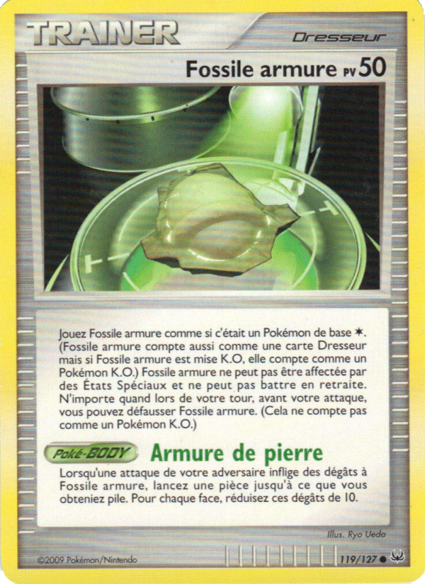 Fossile armure 119 — Platinum (French Pokémon TCG card)