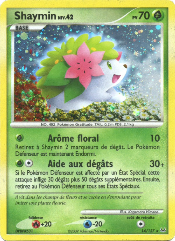 Shaymin 14 — Platinum (French Pokémon TCG card)