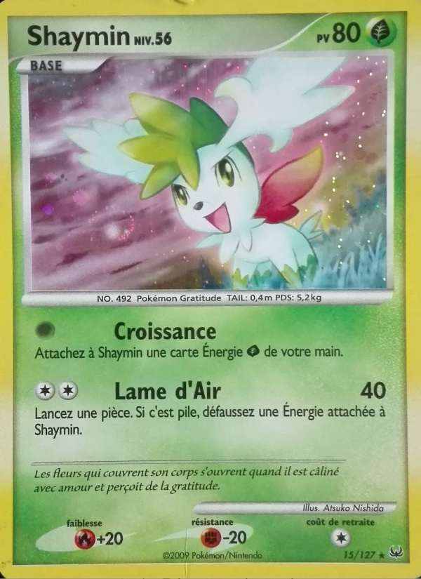 Shaymin 15 — Platinum (French Pokémon TCG card)