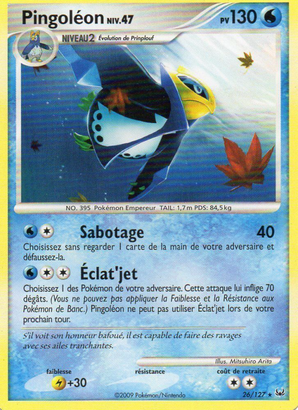 Pingoléon 26 — Platinum (French Pokémon TCG card)