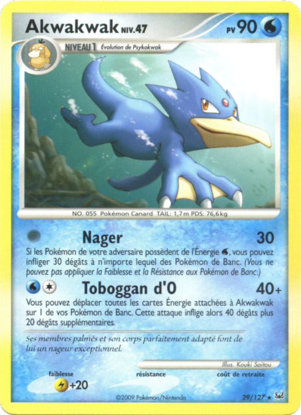 Akwakwak 29 — Platinum (French Pokémon TCG card)