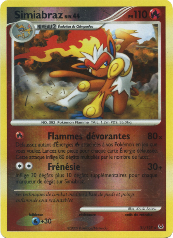 Simiabraz 31 — Platinum (French Pokémon TCG card)
