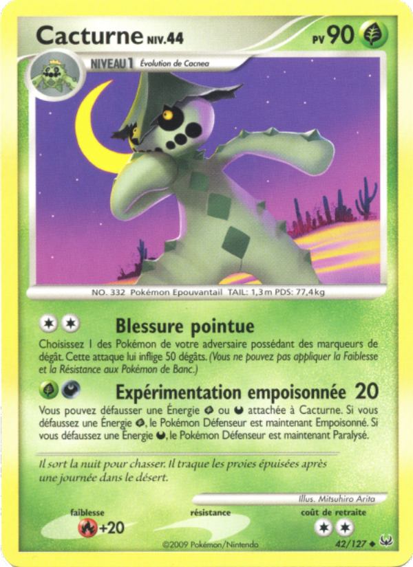 Cacturne 42 — Platinum (French Pokémon TCG card)