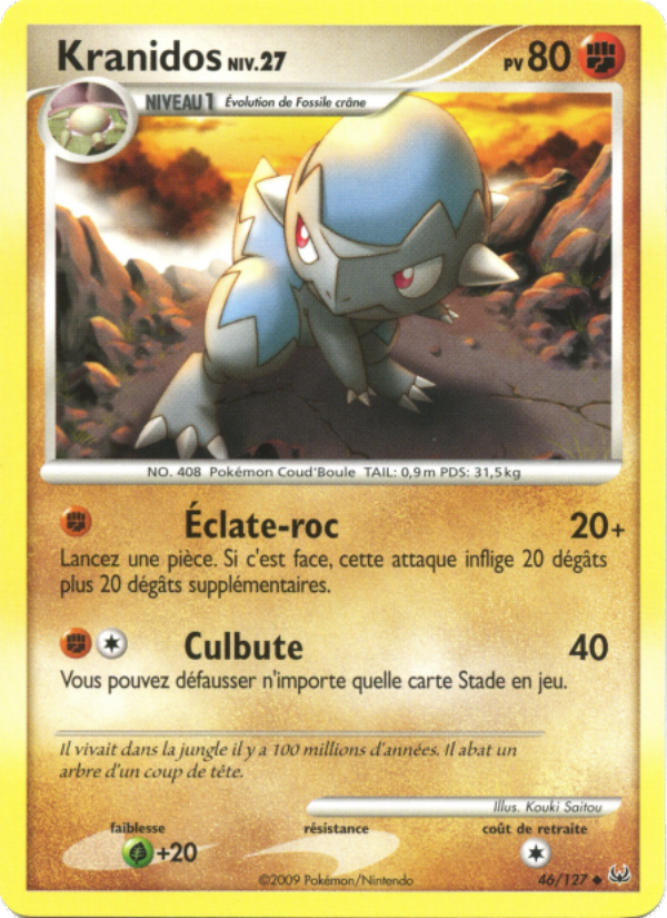 Kranidos 46 — Platinum (French Pokémon TCG card)
