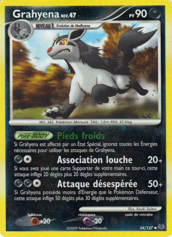 Grahyena 54 — Platinum (French Pokémon TCG card)